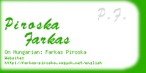 piroska farkas business card